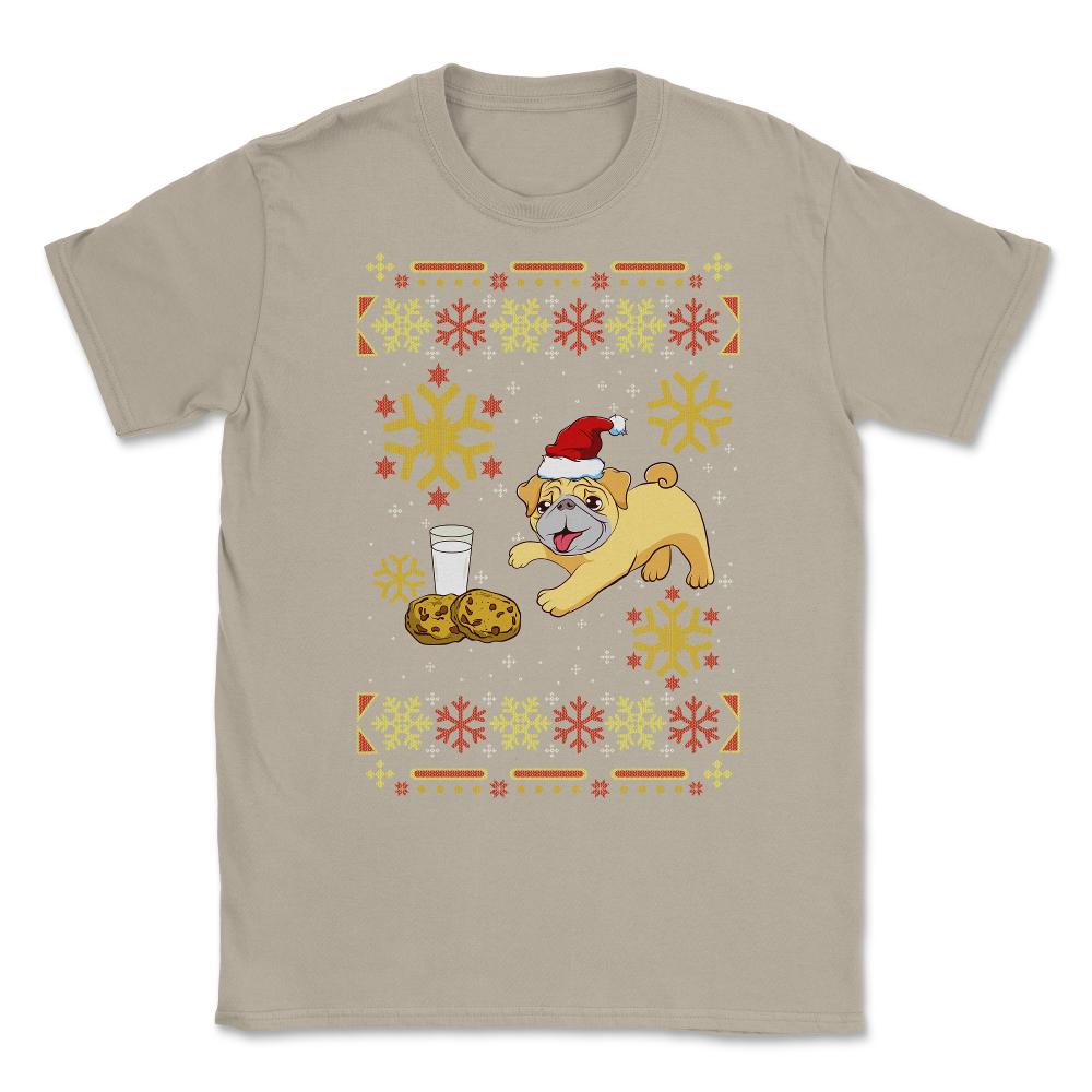 Pug Ugly Christmas Sweater Funny Humor Unisex T-Shirt - Cream