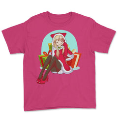 Christmas Anime Girl Youth Tee - Heliconia