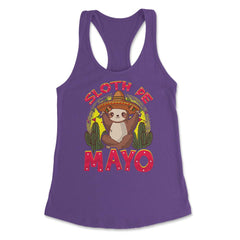 Sloth de Mayo Funny Design for Cinco de Mayo Theme print Women's - Purple