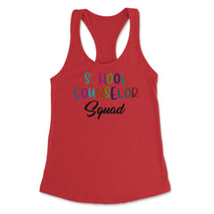 Funny School Counselor Squad Colorful Coworker Counselors design - Red