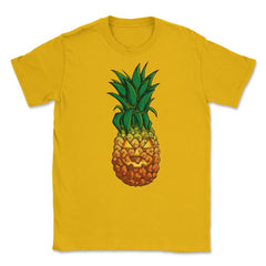 Jack o' lantern Tropical Pineapple Halloween T Shirt  Unisex T-Shirt - Gold