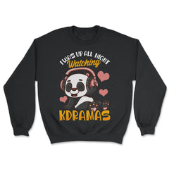 Cute Kawaii Panda Korean K-Drama Lover Funny print - Unisex Sweatshirt - Black