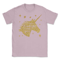 Christmas Unicorn Most Wonderful time T-Shirt Tee Gift The most - Light Pink