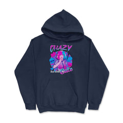 Anime Girl Crazy But Still Cute Pastel Goth Theme Gift print Hoodie - Navy
