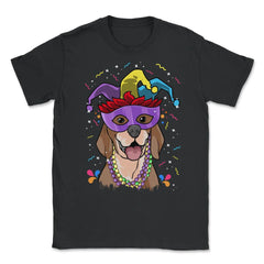 Mardi Gras Beagle with Jester hat & masquerade mask Funny product - Black