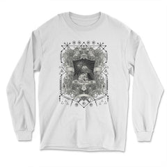 Dark Academia Aesthetic After Life Scary Crow Vintage design - Long Sleeve T-Shirt - White