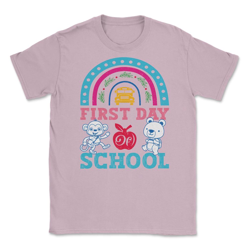 Welcome Back To School First Day of School Teachers & Kids print - Light Pink