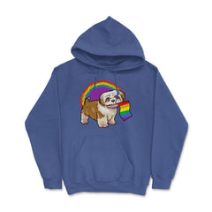 Funny Shih Tzu Dog Rainbow Pride design Hoodie - Royal Blue