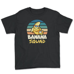 Banana Squad Lovers Funny Banana Fruit Lover Cute graphic Youth Tee - Black
