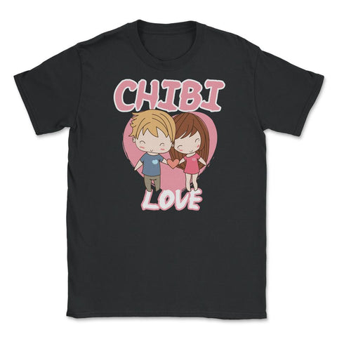 Chibi Love Anime Shirt Couple Humor Unisex T-Shirt - Black
