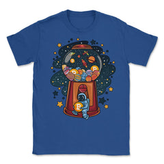 Bitcoin & Planets Gumball Machine Astronaut Hilarious Theme print - Royal Blue