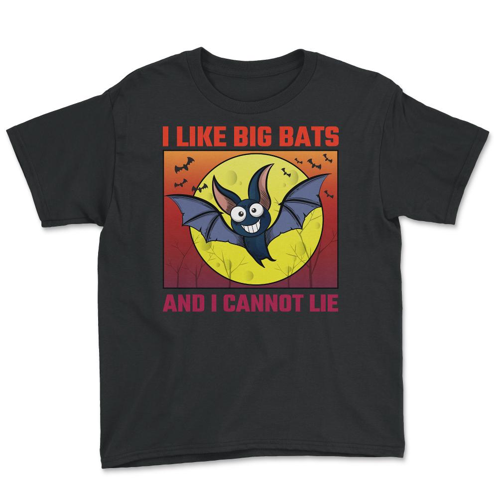 I Like Big Bats and I Cannot Lie Funny Bat Lovers product Youth Tee - Black
