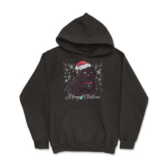 Merry Christmas Cat Funny Humor T-Shirt Tee Gift Hoodie - Black
