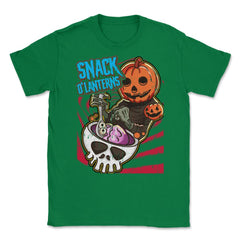 Snack O'lanterns Halloween Funny Costume Design graphic Unisex T-Shirt - Green