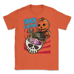 Snack O'lanterns Halloween Funny Costume Design graphic Unisex T-Shirt - Orange
