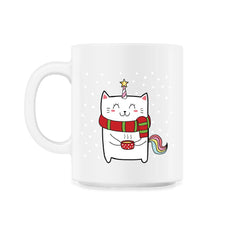 Christmas Caticorn design Novelty Gift products Tee - 11oz Mug - White