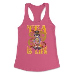 Steampunk Anime Girl Tea Is Life Mechanical Gears Industrial product - Hot Pink