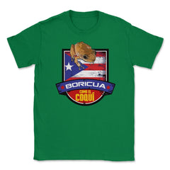 Boricua como el Coquí & Puerto Rico Flag T-Shirt  Unisex T-Shirt - Green