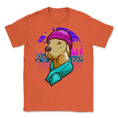 Labrador Christmas Vaporwave Style Funny Gift Unisex T-Shirt - Orange