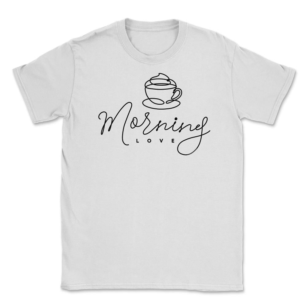 Morning Love Coffee Cup Cappuccino Line Art Coffee Lover product - White