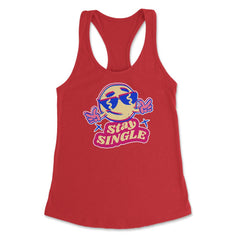 Stay Single Funny Anti-Valentines Day Smiley Icon product Women's - Red