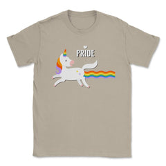 Rainbow Unicorn Gay Pride Month t-shirt Shirt Tee Gift Unisex T-Shirt - Cream