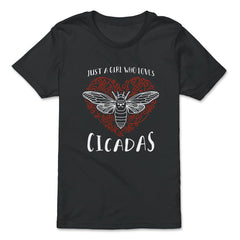 Just a Girl Who Loves Cicadas Artsy Heart Design product - Premium Youth Tee - Black