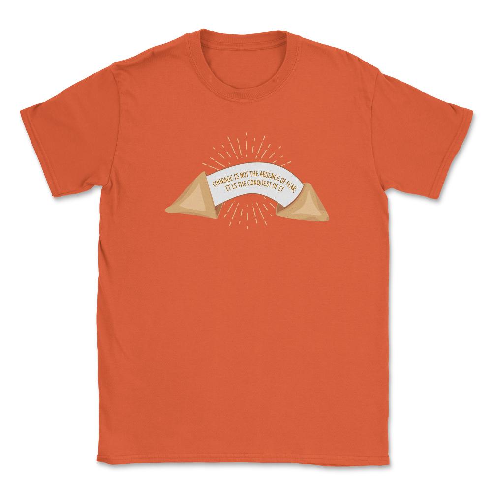 Fortune Cookie Inspirational Saying About Fear Foodie design Unisex - Orange