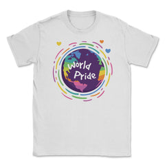 World Pride t-shirt Gay Pride Month Shirt Tee Gift Unisex T-Shirt - White