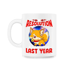 New Years Resolution Fox Funny Holiday product - 11oz Mug - White