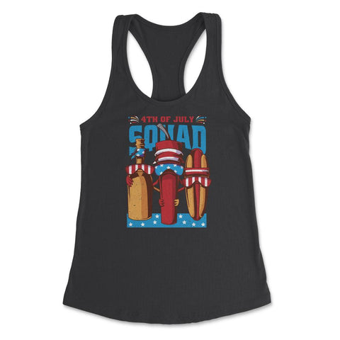 4th of July Squad Patriotic Funny USA Flag Gang Grunge product - Black