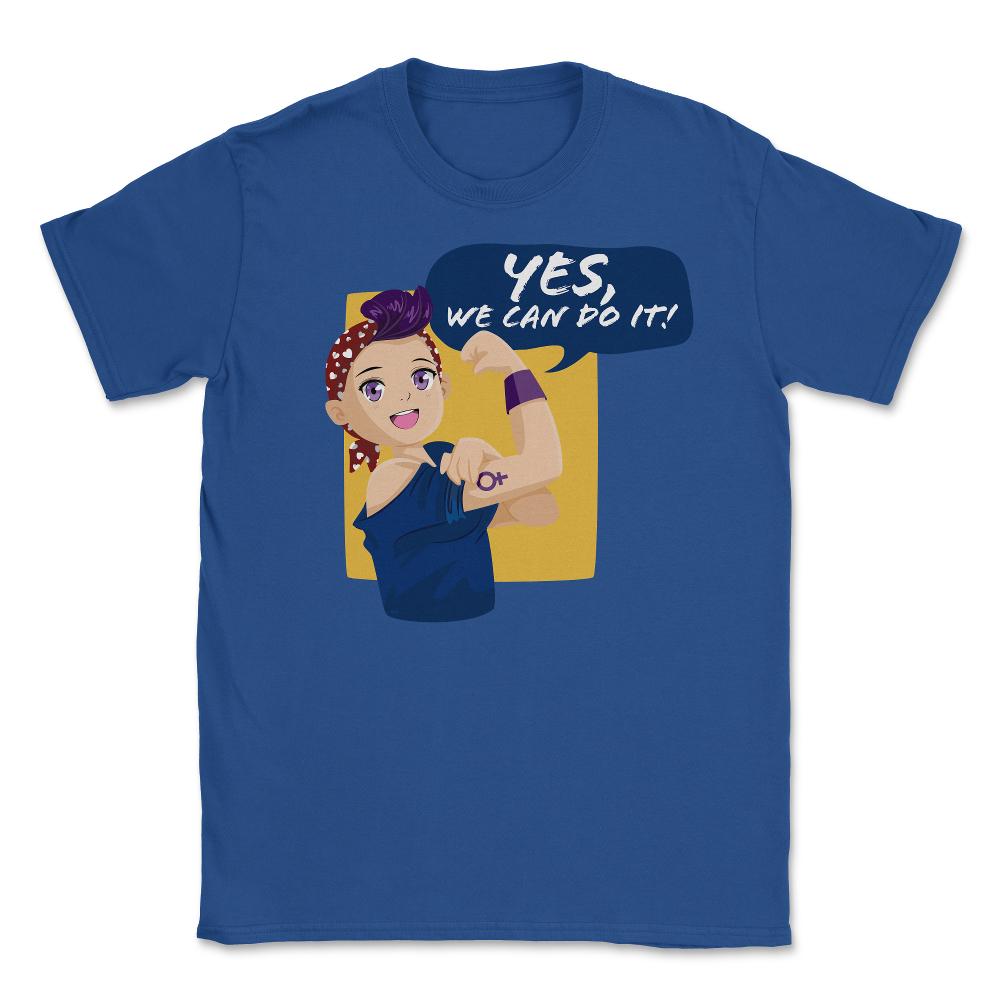 Yes, we can do it! Anime Teen Unisex T-Shirt - Royal Blue