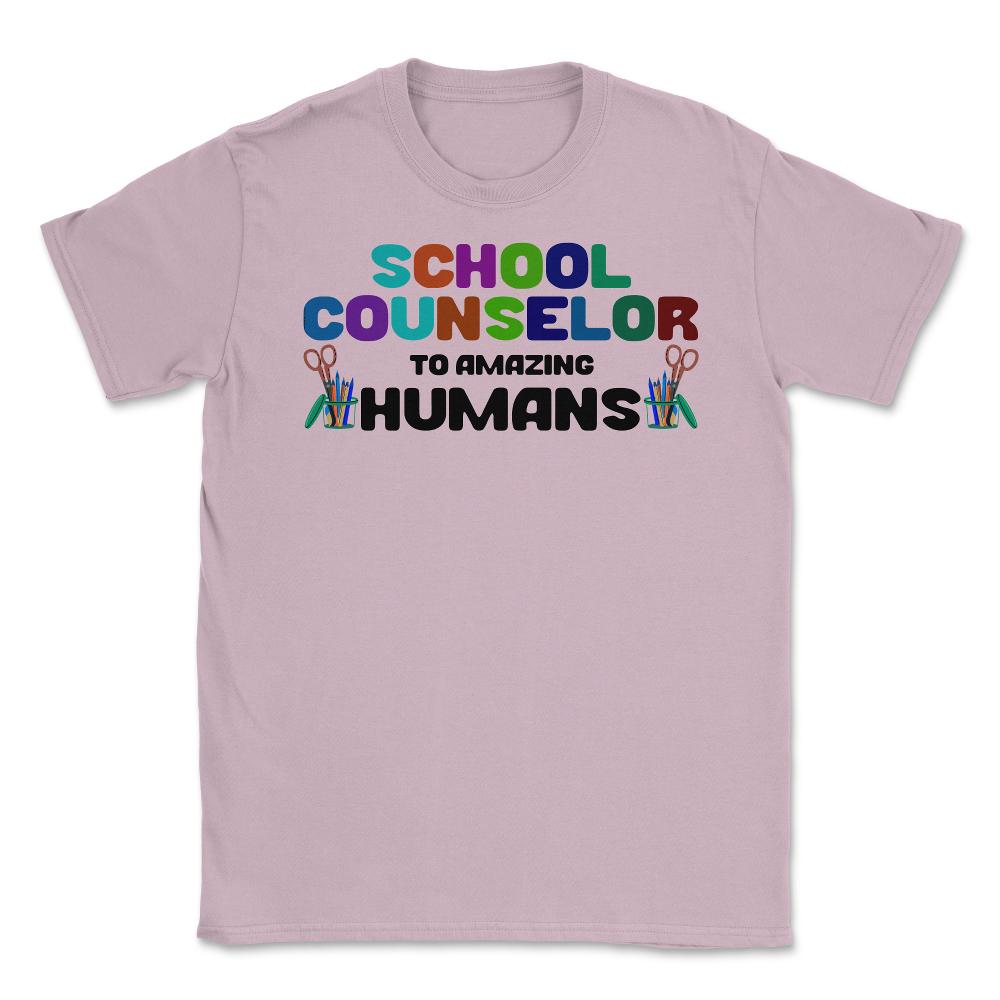 Funny School Counselor To Amazing Humans Students Vibrant print - Light Pink