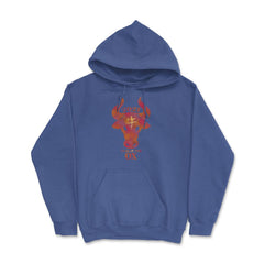 2021 Year of the Ox Watercolor Design Grunge Style graphic Hoodie - Royal Blue