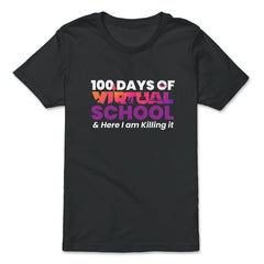 100 Days of Virtual School & Here I am Killing it Design design - Premium Youth Tee - Black