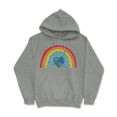 Bohemian Rainbow Earth Day Awareness Environmental Heart product - Grey Heather