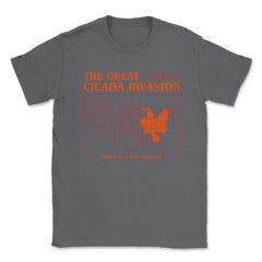 Cicada Invasion Coming to These States in US Map Cool graphic Unisex - Smoke Grey