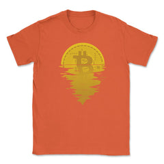 Bitcoin Sunrise Theme For Crypto Investors or Traders print Unisex - Orange