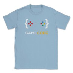 Game Code Gamer Funny Humor T-Shirt Tee Shirt Gift Unisex T-Shirt - Light Blue