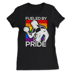 Fueled by Pride Gay Pride Iron Guy Gift graphic - Women's Tee - Black