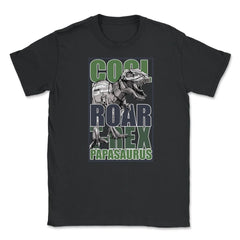 T Rex Papasaurus Unisex T-Shirt - Black