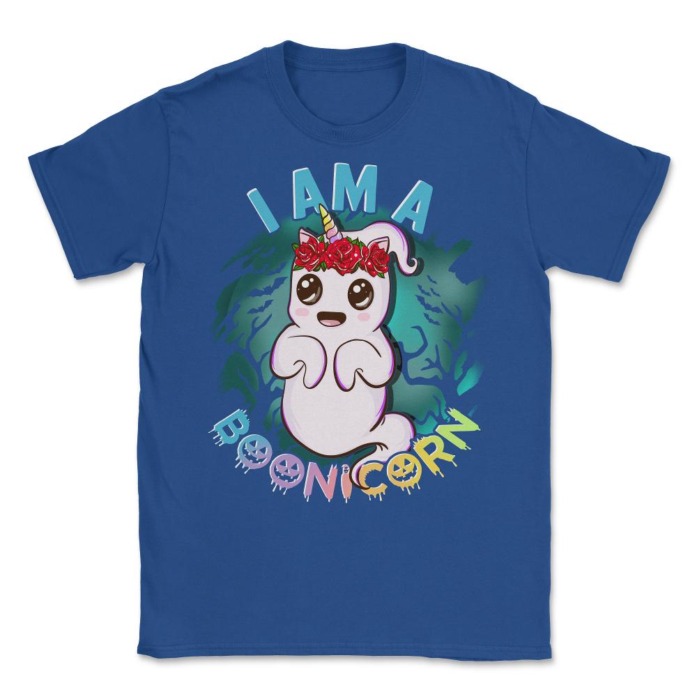 I am a Boonicorn Funny Unicorn Ghost Halloween Unisex T-Shirt - Royal Blue
