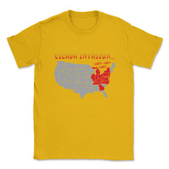 Cicada Invasion Coming to These States in US Map Funny print Unisex - Gold