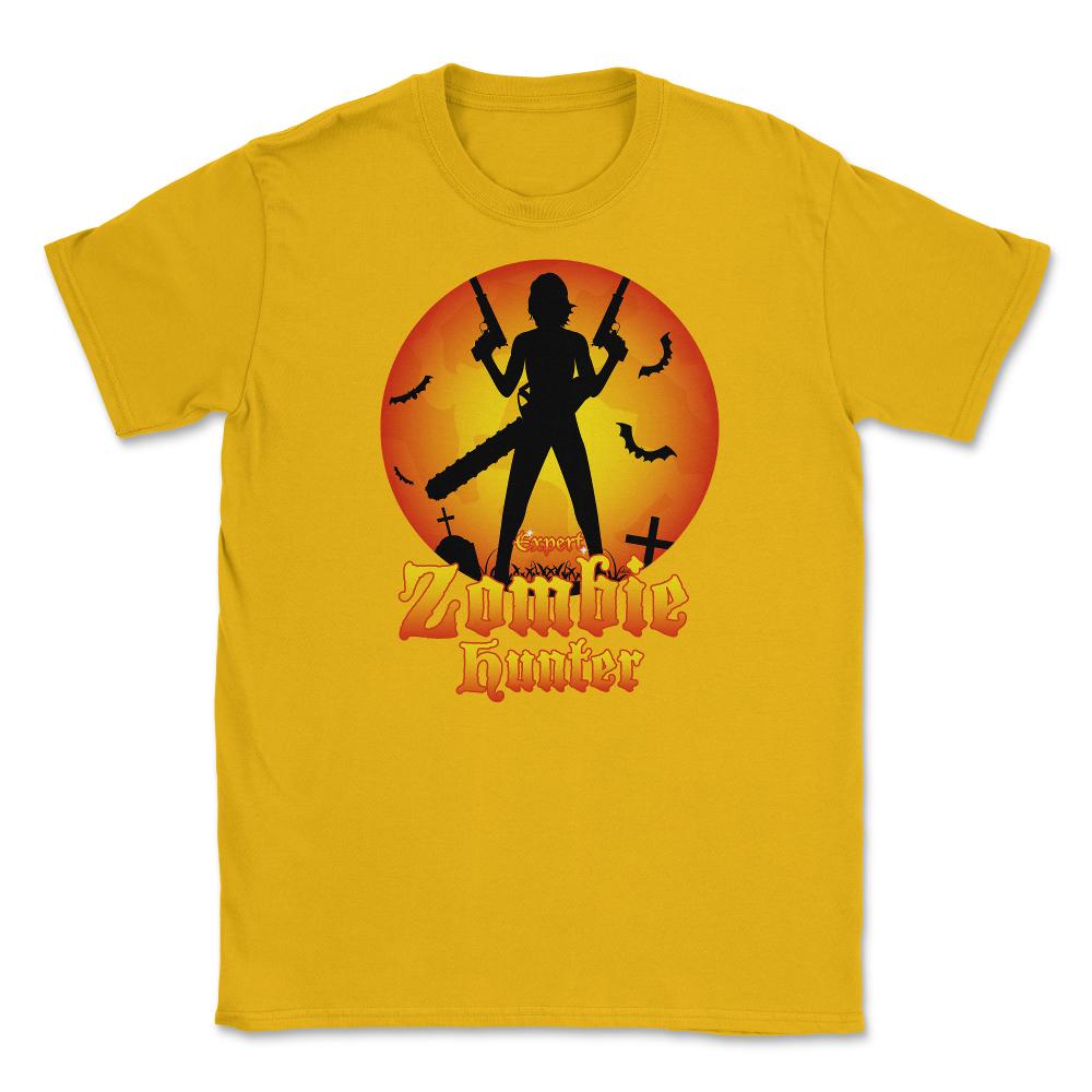 Expert Zombie Hunter Halloween costume T-Shirt Tee Unisex T-Shirt - Gold