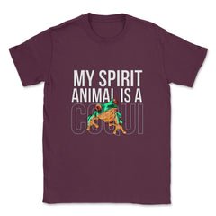 My Spirit Animal is a Coqui Boricua Puerto Rico Modern graphic Unisex - Maroon