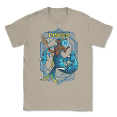 Pisces Zodiac Sign Warrior Anime Style Merman print Unisex T-Shirt - Cream
