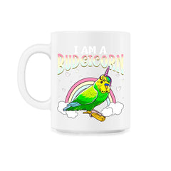 I am A Budgiecorn Funny & Cute Budgie Unicorn Parakeet print - 11oz Mug - White