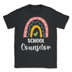 School Counselor Cute Rainbow Colorful Career Profession product - Unisex T-Shirt - Black