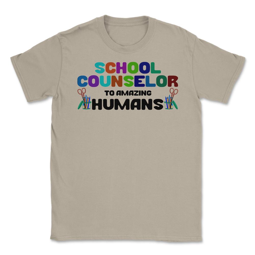 Funny School Counselor To Amazing Humans Students Vibrant print - Cream
