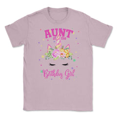 Aunt of the Birthday Girl! Unicorn Face Theme Gift design Unisex - Light Pink